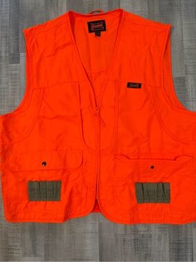 Gamehide Blaze Orange Hunting Vest Men’s 2XL Full Zip Shotgun Shell Pockets
